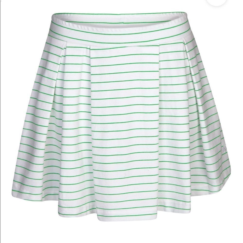Green Striped Women's Skirt